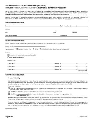 Roth IRA Conversion Request Form
