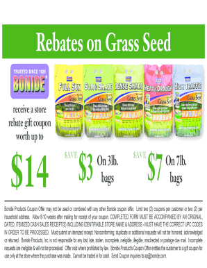 Bonide Grass Seed Rebate Form