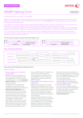 Xerox FundXtra SMART Opting Form