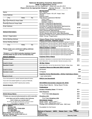NWCA Membership Application Form