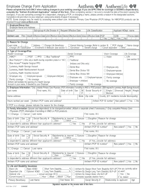 Employee Change Form Application
