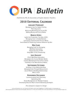 IPA Bulletin Advertising Contract