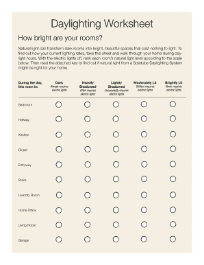 Daylighting Worksheet