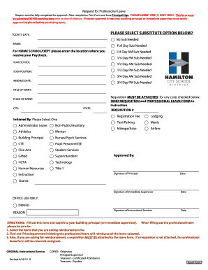 Professional Leave Request Form