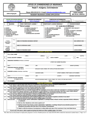Georgia Resident Insurance License Application