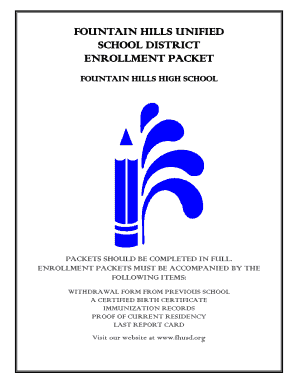 Fountain Hills Unified School District Enrollment Packet
