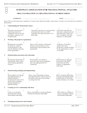 11 Organisational Scoring Sheet - eatanews