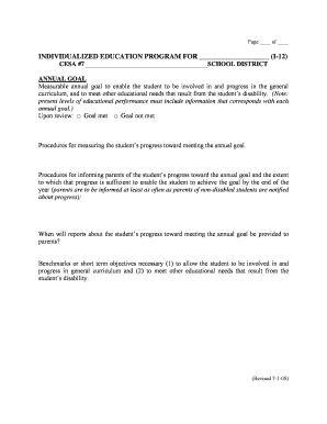 INDIVIDUALIZED EDUCATON PROGRAM FOR I-12