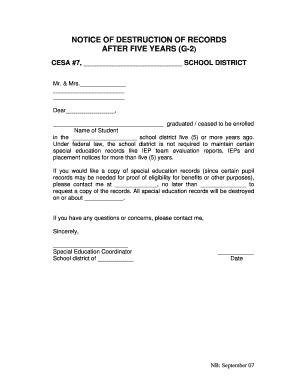 CESA 7 Destruction of Records G-2doc