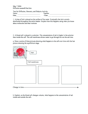 Diffusion Osmosis Dialysis Test