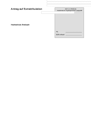 Antrag auf Exmatrikulation