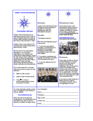 Ladies' Circle International Membership Application