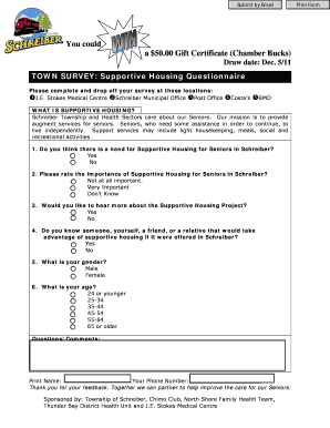 Supportive Housing Questionnaire