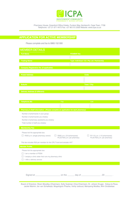 ICPA Membership Debit Order Form