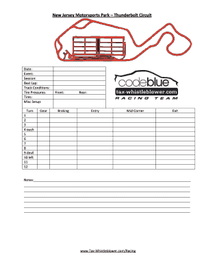 New Jersey Motorsports Park Thunderbolt Circuit Racing Form