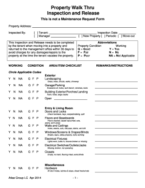 Property Inspection and Release Form