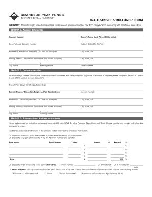 IRA Transfer/Rollover Form