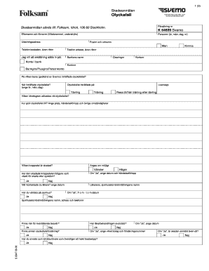 Swedish Sports Injury Report Form