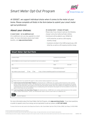 Smart Meter Opt-Out Form