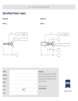 Carl Zeiss 3D Automation GmbH Anfrageformular