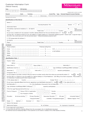 Customer Information Form