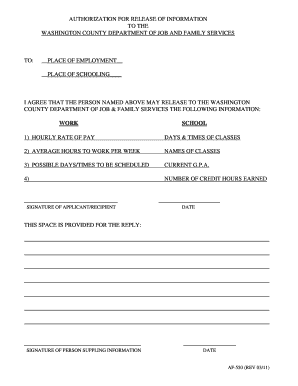 Authorization for Release of Information
