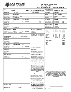 Car Rental Agreement