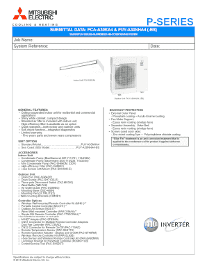 Mitsubishi Electric Air Conditioning System Submittal Form