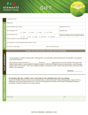 Wellness Program Membership Agreement