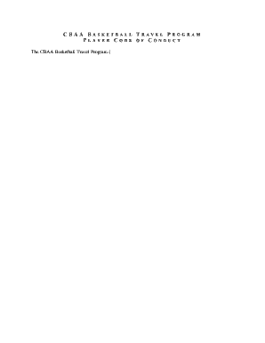 CBAA Basketball Travel Program Player Code of Conduct