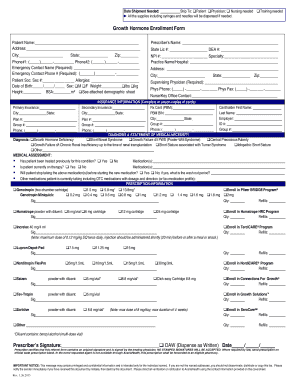 Growth Hormone Enrollment Form