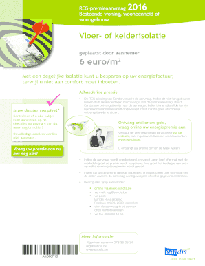 REG-premieaanvraag 2016