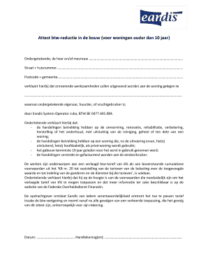 Attest btw-reductie in de bouw