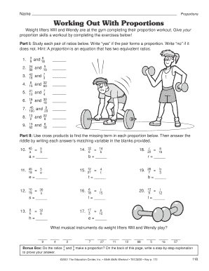 Math Proportions Worksheet