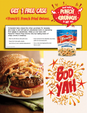 French's French Fried Onions Rebate Form