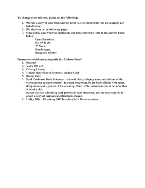 Address Change Request Form