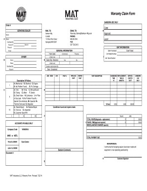 Application for driver job pdf - Warranty Claim Form - Southland Power Equipment