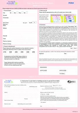 Tax-Free Friendly Bond Application Form