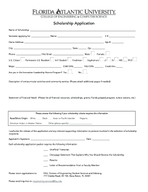 Scholarship Application Form