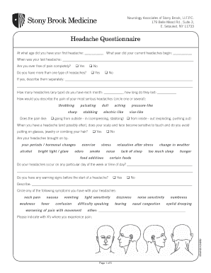 Headache Questionnaire