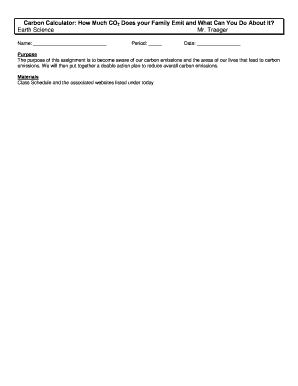 Carbon Calculator Assignment