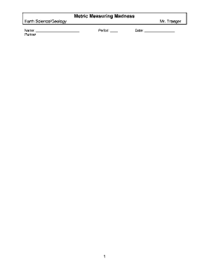 Metric Measuring Madness Worksheet