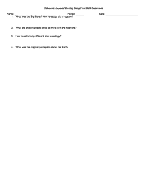 Universe Beyond the Big Bang Quiz