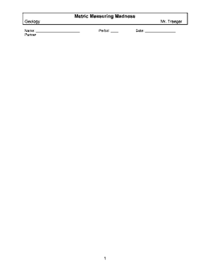 Metric Measuring Madness Lab Worksheet