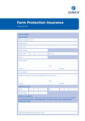 Farm Protection Insurance Proposal Form