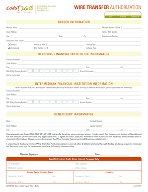Wire Transfer Authorization