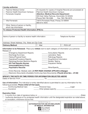 Authorization for Use or Disclosure of Medical Information