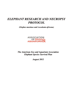 Elephant Research and Necropsy Protocol 20 - Elephant Care