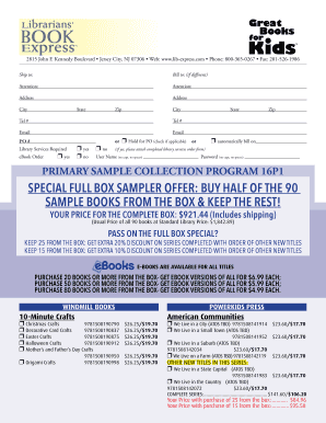 Library Book Order Form