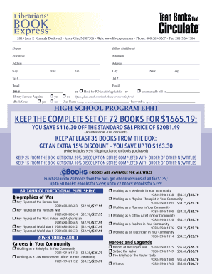 Library Book Order Form